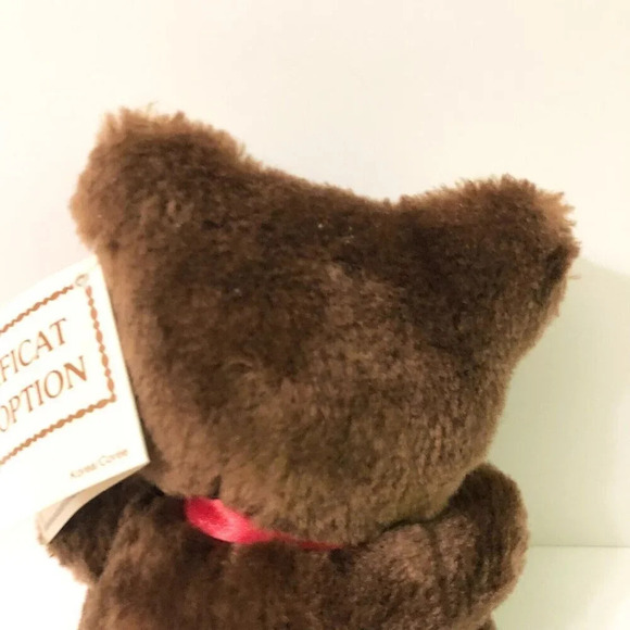 Vtg Russ Amram Adoption Bear 5 Inch Tall Stuffed Animal Plush Korea - Picture 8 of 15